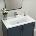 thumbnail image 2 of LOGMEY 31"x20" White Ceramic Vanity Top with Integrated Rectangular Sink - Drop-in Installation, Single Faucet Hole, 1.75" Drain, 2 of 8
