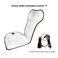 thumbnail image 2 of For Tesla Model 3 Y Cooling Car Ventilation Seat Cushion 3 Speeds Fan 12V Sweat Uptake Summer Car Seat cover Mat Silvery, 2 of 11
