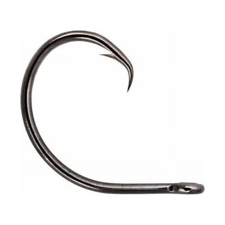 black salt water fishing hook Mustad O'Shaughnessy Bait Nickel 9174NP-BN 5/0 sturdy and durable VMC Ringed Wide Gap Hook