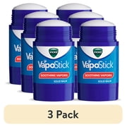(3 pack) Vicks VapoStick, Invisible Solid Balm with Soothing Vicks Vapors, Non-Medicated, 2 x 1.25 oz