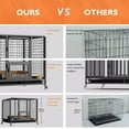 38 Inch Heavy Duty Dog Crate Cage Strong Metal XL Large Kennel Three