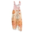 thumbnail image 2 of Halloween Jumpsuits for Women Summer Plus Size Boho Beach Rompers for Women Sleeveless Pumpkin Ghost Jumpsuits Rompers Casual Loose Spaghetti Strap Womens Overalls Earthy Yellow 2XL, 2 of 7
