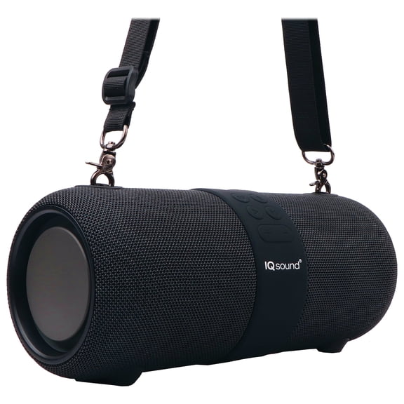 IQ Sound IQ-2323BT Dual 3-Inch 14-Watt Portable True Wireless Stereo Bluetooth Rechargeable Speaker with FM Radio, Microphone, and RGB Lights