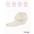 thumbnail image 6 of MeMoi Petite Floral Lace Cotton Blend Anklet Socks - Girls - Female, 8, Winter White, 6 of 7