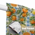 thumbnail image 4 of Orange Lemons Swag Valances for Windows, Kitchen Window Curtains Over Sink, Summer Botanical Checkered Farmhouse Window Treatment Curtains for Living Room/Bedroom Curtains 2 Panel Sets 36"x45", 4 of 8
