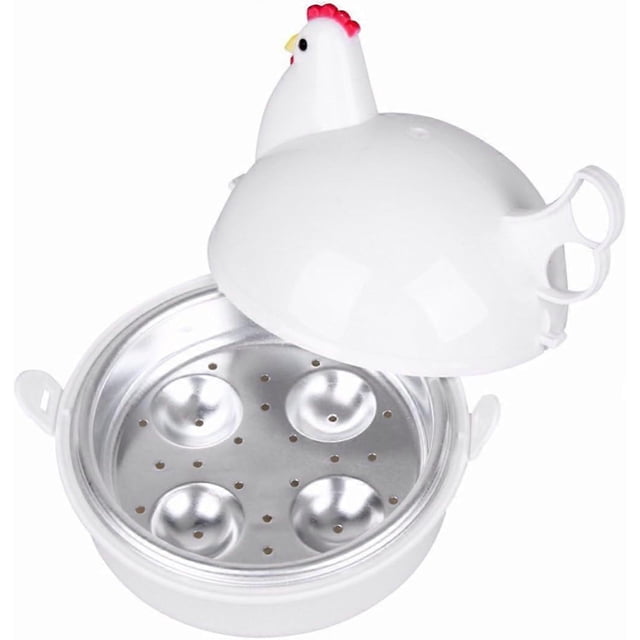 Egg Cooker - 4 Eggs Egg Boiler Steamer Poacher Boiler Cooker for Hard Boiled Eggs