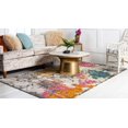 thumbnail image 4 of Unique Loom 3127507 8 x 10 ft. Lund Aurora Rectangular Rug, Beige, 4 of 10