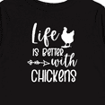 thumbnail image 4 of Inktastic Life is Better with Chickens Boys or Girls Long Sleeve Toddler T-Shirt, 4 of 5