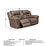 Signature Design by Ashley Stoneland Power Reclining Loveseat in Fossil