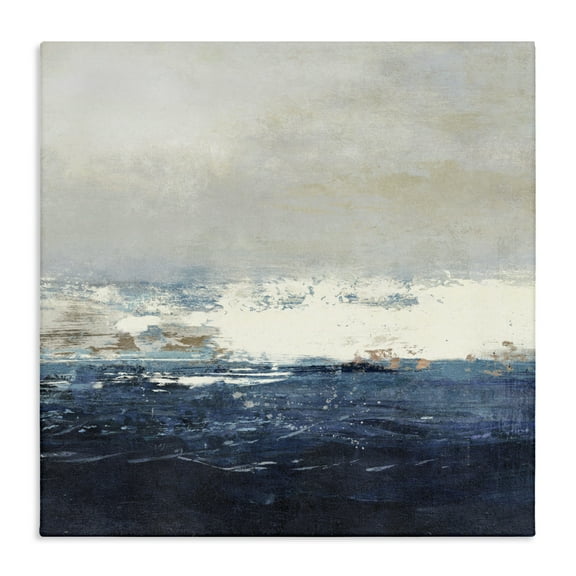 Stupell Industries Abstract Ocean Tide Abstract Painting Gallery Wrapped Canvas Art Print Wall Art, 17 x 17