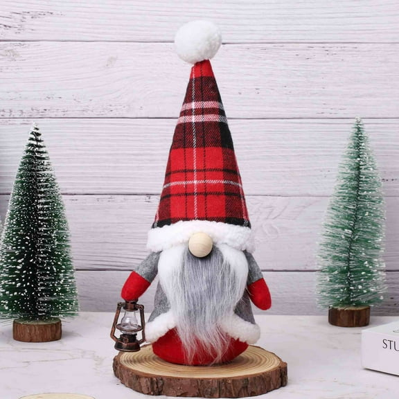 Gcvizuso Christmas Hats, Santa Hat, Christmas Faceless Old Man Ornament Cute Faceless Doll Ornament Gnome Christmas Window Decoration Desktop Decorations