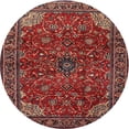 thumbnail image 1 of Ahgly Company Indoor Round Traditional Dark Almond Brown Persian Area Rugs, 4' Round, 1 of 6