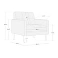 thumbnail image 4 of CHITA Mid-Century Sofas Furniture 32.3''W Faux Leather Single Sofa Couch Sets for Living Room Apartment, Cognac Brown, 4 of 7