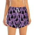 thumbnail image 2 of Vsdgher Funny Goose Print Women's Running Double Layer Shorts High Waisted with Pockets Elastic Yoga Workout Athletic Gym Sports, 2 of 8