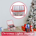 thumbnail image 4 of Christmas Light Storage Box with Cardboards  Plastic Holiday Light Bulb Storage Organizer  Storage BIn with Zipppered Closure, 4 of 9
