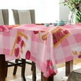 thumbnail image 3 of Coolnut Unbreakable Square Tablecloths with Dust and Wrinkle Resistance-60x108In, Pink Square Wedding Kitchen Picnic Buffet Holiday Party House Decor, 3 of 7