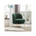 thumbnail image 2 of Upholstered Accent Chair for Living Room, Curved Backrest Reading Chair Single Sofa, Green My Lux Decor Round, 2 of 10