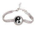 thumbnail image 1 of Culture Yin-yang Flower Pattern Tennis Chain Anklet Bracelet Diamond Jewelry, 1 of 3
