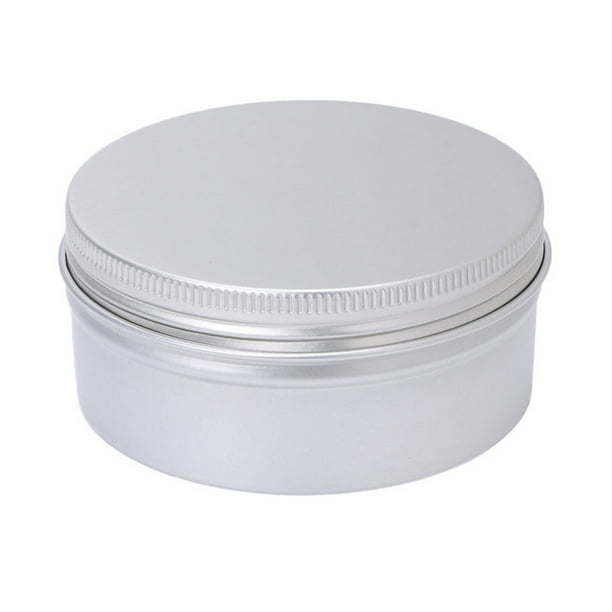 Siaonvr Siaonvr Aluminium Empty Cosmetic Pot Jar Tin Container Silver