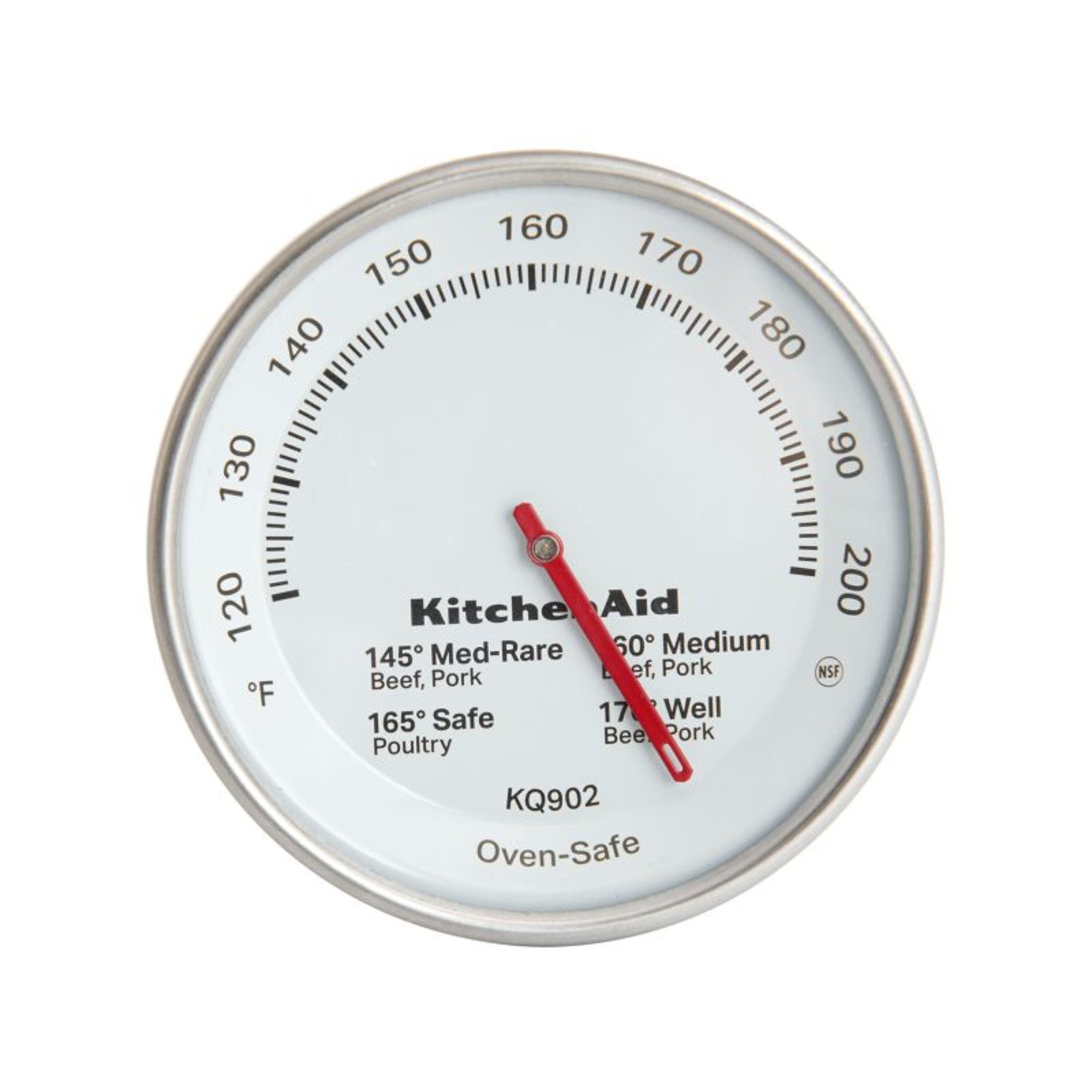 KT THERMO Meat Thermometer for Cooking - NSF certificated Instant Read  Cooking Temperature Thermometer Oven Safe, Waterproof 2.5 dial, 5 Long  Probe
