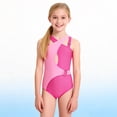 thumbnail image 2 of YunPes Girls One Piece Swimsuits Fashion Color Block Bathing Suit Front Criss Cross Swimwear Monokini Teen Pool Beach Outfit, 2 of 6