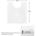 thumbnail image 3 of ITSOFT Luxury Bathroom Mats, Non-Slip Chenille Bathmat, Ultra Absorbent, U-Shaped, White, 3 of 8