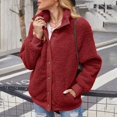 thumbnail image 2 of Vedolay Womens 2023 Coat Womens Jackets Open Front Long Sleeve Fitted Ruffle Casual Office Jacket,Red L, 2 of 5