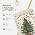 thumbnail image 4 of Spode Christmas Tree Polka Dot Mug, 16-Ounce Ceramic Cup with Handle - Festive Holiday Design for Hot Coffee, Tea, or Cocoa - Microwave, Dishwasher, Freezer Safe - Christmas Collection Mug, 4 of 7