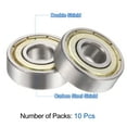 thumbnail image 3 of Uxcell 10 Pcs 608ZZ Deep Groove Ball Bearings 8x22x7mm Double Shield Bearings C3, 3 of 5