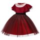 thumbnail image 1 of Vestido Para Niñas, Ropa Para Niñas Pequeñas, Hilo De Red De Perlas, Temperamento, Lentejuelas, Lazo, Vestido De Fiesta De Cumpleaños, Vestidos Largos Rojos Odeerbi LM103-8305, 1 of 9
