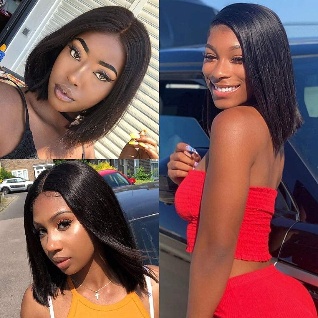 4x4 Bob Wig Human Hair 4x4 Lace Front Wigs Short Bob Human Hair 10 inch