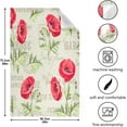 thumbnail image 3 of Dreamtimes Soft Absorbent Reusable Kitchen Towels, Set of 1|28x18 in, Poppy Flowers Pattern Dining Kitchen Living Room Tea Towels Dish Towels Decorative Towels, 3 of 7