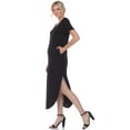 thumbnail image 3 of White Mark Women's Short Sleeve V-neck Maxi Dress, 3 of 6