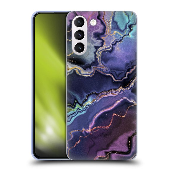 Head Case Designs Officially Licensed Monika Strigel Dream Waves Marble Purple 3 Soft Gel Case Compatible with Samsung Galaxy S21 5G
