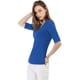 thumbnail image 4 of Día de San Patricio Camiseta Suave De Media Manga Con Cuello Redondo Entallado Para Mujer Azul real M, 4 of 6