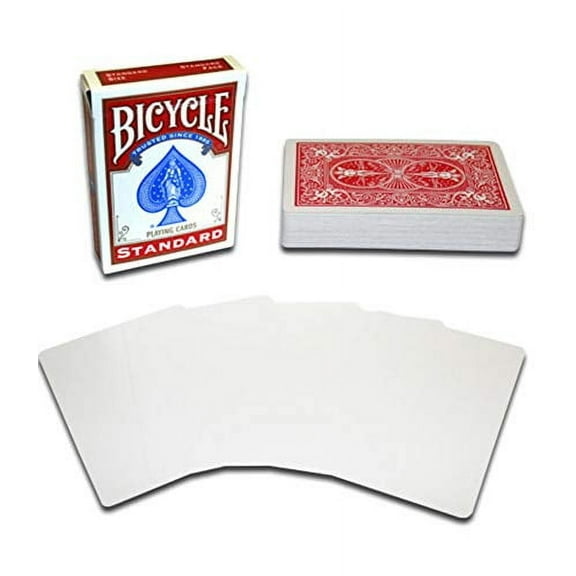Merz67 LLC Bicycle Magic Gaff Playing Card Deck (Blank Face Red Back)