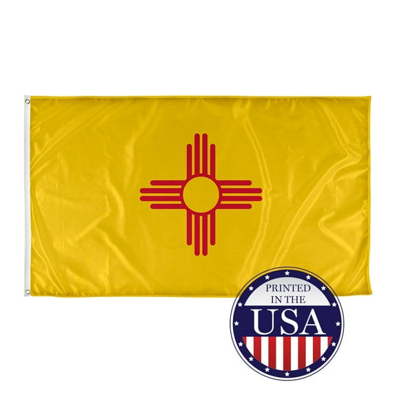 New Mexico State Flag - 3ft x 5ft Knitted Polyester, State Flag Collection, Made in The USA 