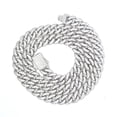 thumbnail image 3 of Round Cut Lab Created Moissanite Diamond 6MM Width Cuban Link Chain Necklace For Men In 14k White Gold Over Sterling Silver 30" Length(Color G-H,Clarity VVS1,7.5 Ct), 3 of 7