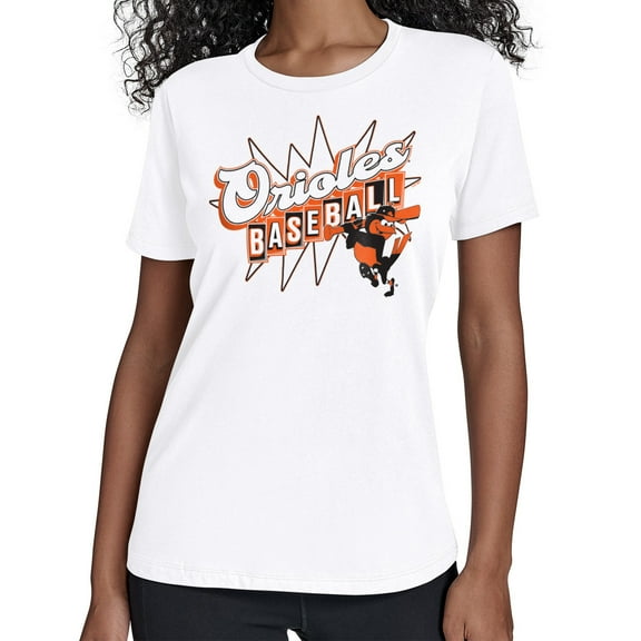 Women's Starter  White Baltimore Orioles Drive-In T-Shirt