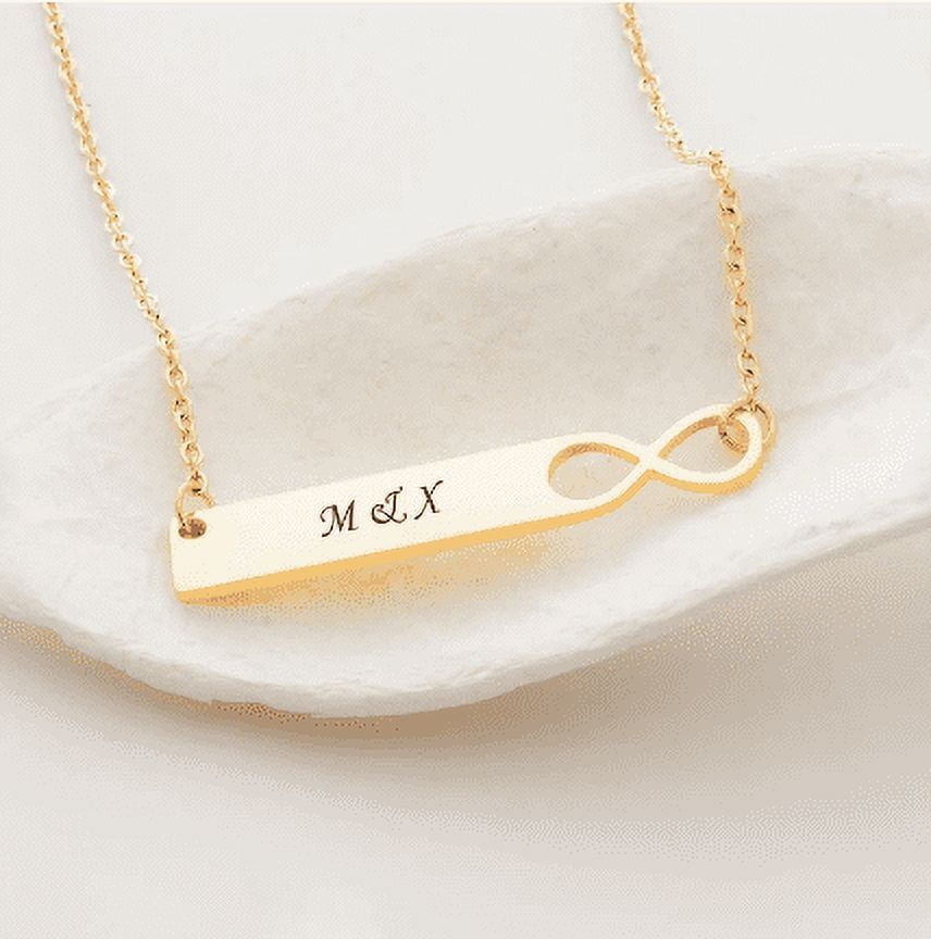 Couple's Infinity Name Necklace with Diamonds in 14K White Gold |  Namefactory
