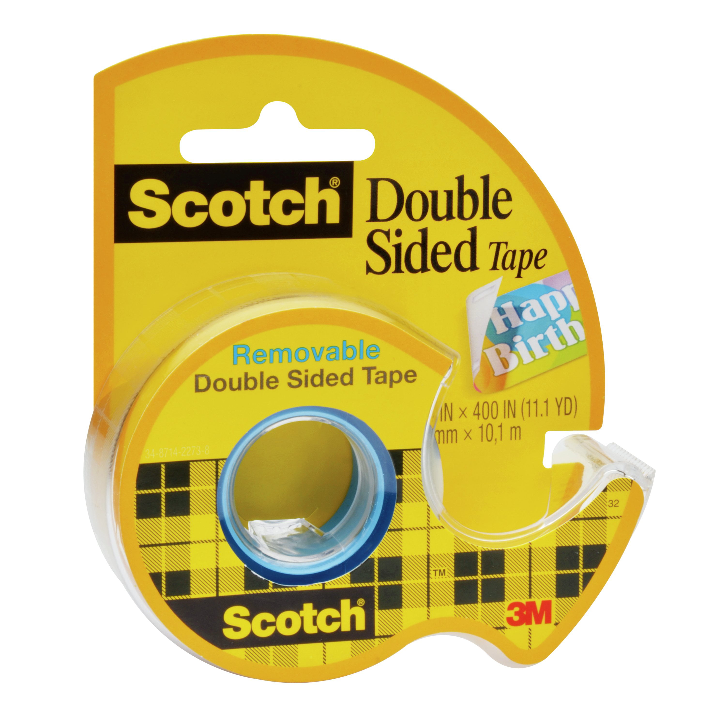 Scotch Removable Double Sided Tape 3 4 In X 0 In 1 Dispenser Walmart Com Walmart Com