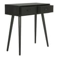 thumbnail image 3 of SAFAVIEH Dean 2 Drawer Modern Solid Console Table, Black, 3 of 11