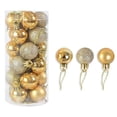 thumbnail image 3 of 24 piezas de bolas decorativas para árbol de Navidad de 3 cm con purpurina dorada y plateada de plástico para colgar adornos para el hogar, adorno para corona de árbol de Navidad, 3 of 5