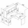 thumbnail image 3 of Echo L Shaped Desk with Hutch in Gray Sand - Engineered Wood, 3 of 8