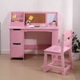 thumbnail image 2 of Bingirl Study Desk and Chair Set with Storage Bookshelf and Bulletin Board, 2 of 6