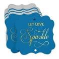 thumbnail image 3 of Inkdotpot Pack Of 50 Let Love Sparkle Wedding Paper Tags DIY Craft Bracket Shape Real Gold Foil Hang Tags, 3 of 6
