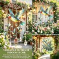 thumbnail image 5 of Hotyverty Graceful Barn Owl Chime, Wind Chimes for Outside, Stained Glass & Crystal Sun Catcher Windchime, Colorful Bird Yard Decorations Outdoor, Memorial Gardening Gift for Women #C, 5 of 8