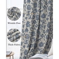 thumbnail image 6 of Light Blue Floral Blackout Curtains 45 Inches Long, Kitchen Black Out Window Treatments, Rustic Vintage Flowers Botanical Spring Thermal Insulated Lined Drapes for Small Window with Grommet 42"x45", 6 of 8