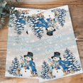 thumbnail image 4 of Blue Christmas Snowman Kitchen Towels Set of 4, Water Absorbent Dish Towel, Xmas Tree Elk Gifts Snowflake Vintage Decorative Hand Towels - Quick Drying Cloth for Cooking Baking, 18x28 Inch, 4 of 8