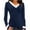 Navy, variant on Lindreshi Christmas Sweatshirts for Women Women's Solid V-Neck Collar Long Sleeved Top